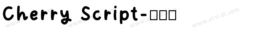 Cherry Script字体转换